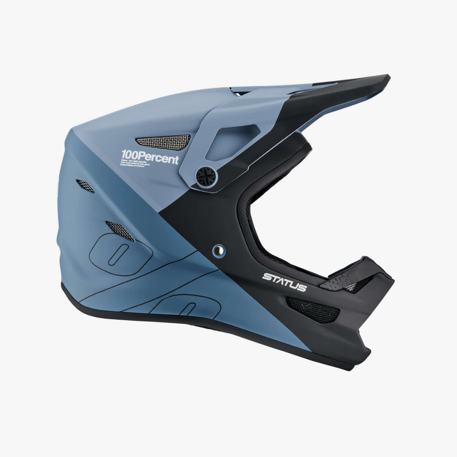 Casco 100% Status Drop/Azul Steel – Bicicletas y motos