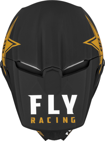 Casco Fly Kinetic Rockstar Negro Dorado
