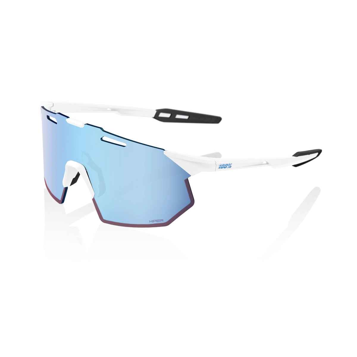 Gafas 100% Hypercraft SQ Soft Tact Blanca Lente Hiper Azul Espejo
