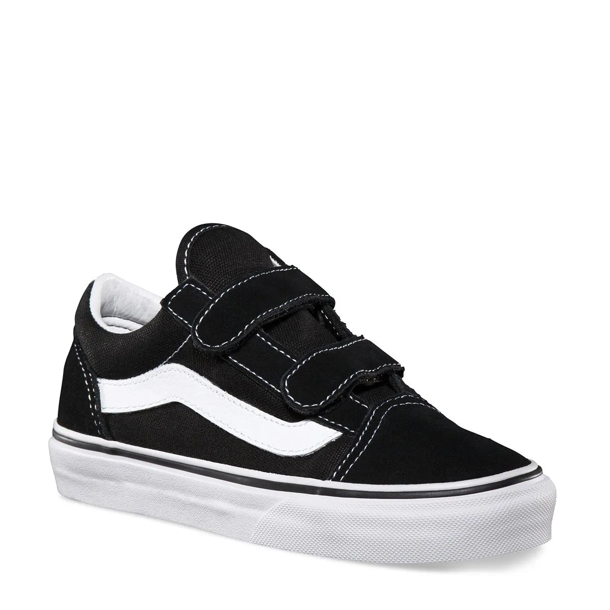 Zapatos Vans Old Skool Velcro Negro/Blanco Niño