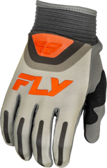 Guantes Fly F-16 Gris/Naranja Niño
