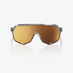 Gafas 100% S2 Gris Traslucido Lente Dorado Espejo