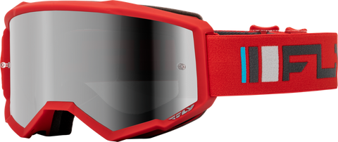 Goggle Fly Zone Rojo/Charcoal Lente Silver Humo Espejo