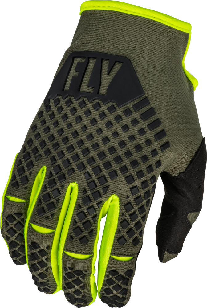 Guantes Fly Kinetic Verde Oliva/Hi Vis Niño