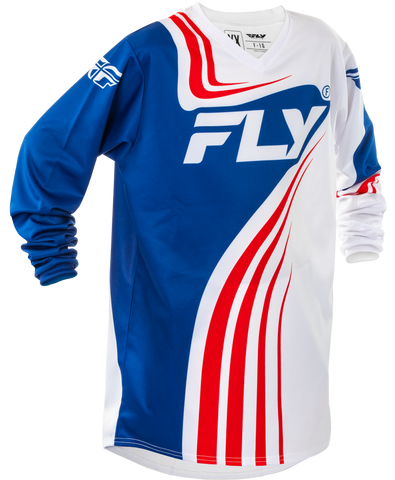 Jersey Fly F-16 Rojo Blanco Azul 2025 Niño