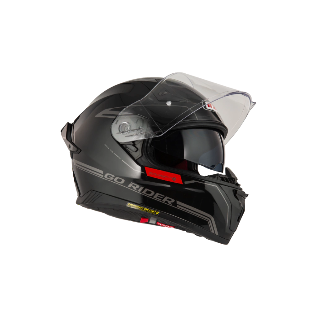 Casco NZI Go Rider Radikal Duo Nouveau Negro/Rojo