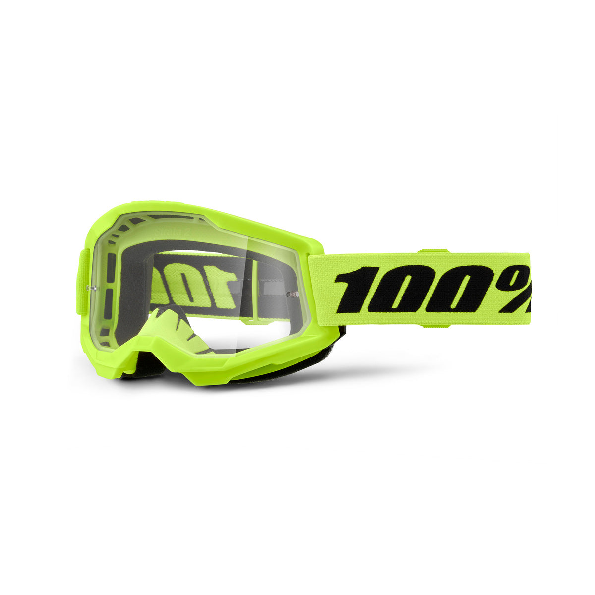 Goggle 100%  Strata 2 Amarillo Neon Lente Clear Niño