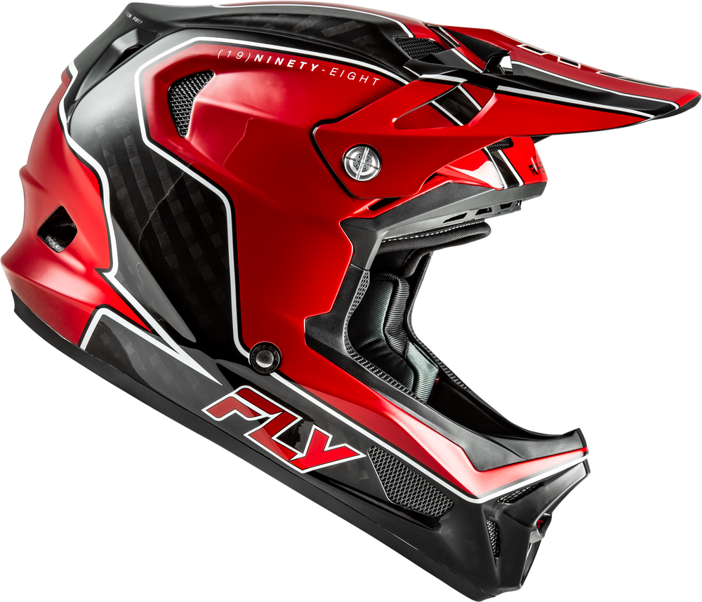 Casco Fly Werx-R Flow Carbon Negro/Rojo Niño