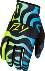 Guantes Fly Lite Zen Negro/Azul/Hi-Vis Niño