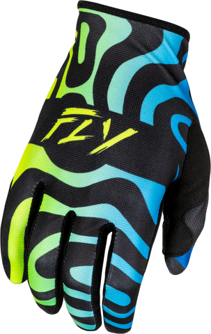 Guantes Fly Lite Zen Negro/Azul/Hi-Vis Niño