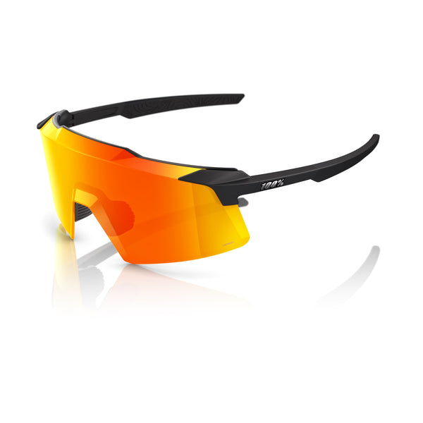 Gafas 100% Aerocraft Soft Tack Negra Lente Rojo Espejo