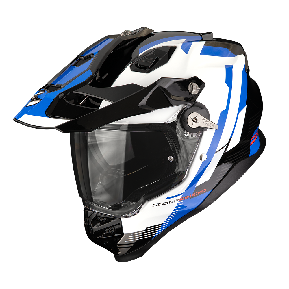 Casco Scorpion ADF-9000 Air Patrol Negro/Azul/Blanco