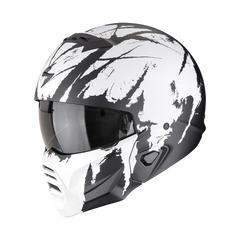 Casco Scorpion Exo-Combat II Marauder Negro Mate/Blanco