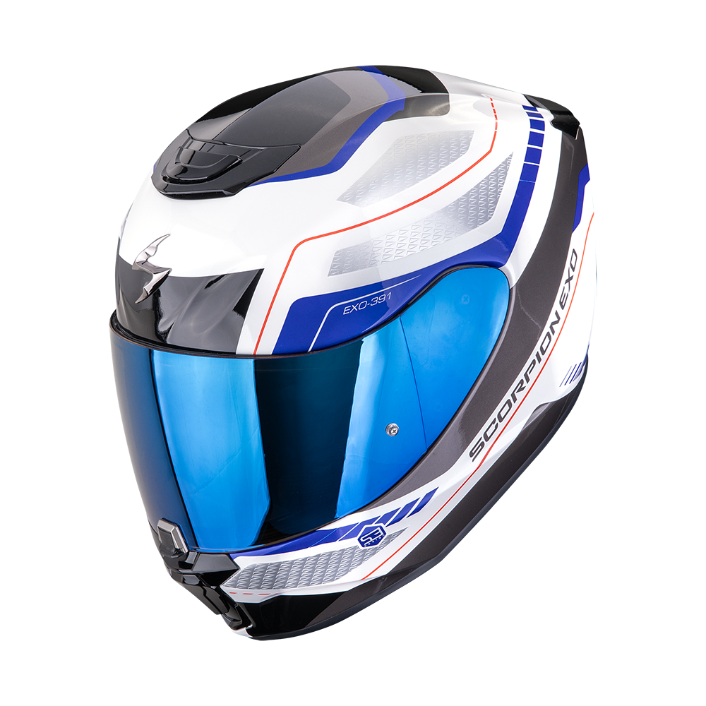 Casco Scorpion EXO-391 Leo Blanco/Azul