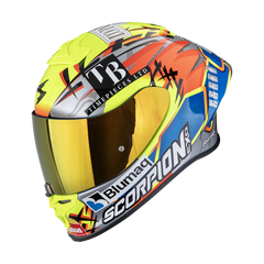 Casco Scorpion Exo-R1 Evo II Air Aron Misano Silver/Amarillo Neon/Azul