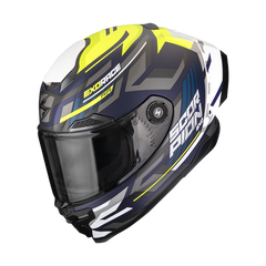 Casco Scorpion Exo-Race Air Kobra Azul Mate/Amarillo Neon