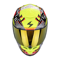 Casco Scorpion Exo-R1 Evo II Air Aron Misano Silver/Amarillo Neon/Azul