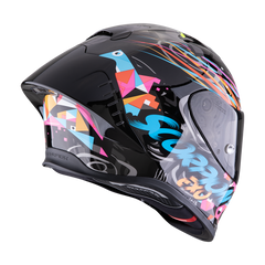 Casco Scorpion EXO-R1 Evo II Air Savage Negro/Azul/Rosa