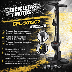 Inflador de Pie Beto Acero CFL-501SG7 630MM
