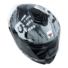 Casco  Fibra Deka Duo Manos Gris/Blanco