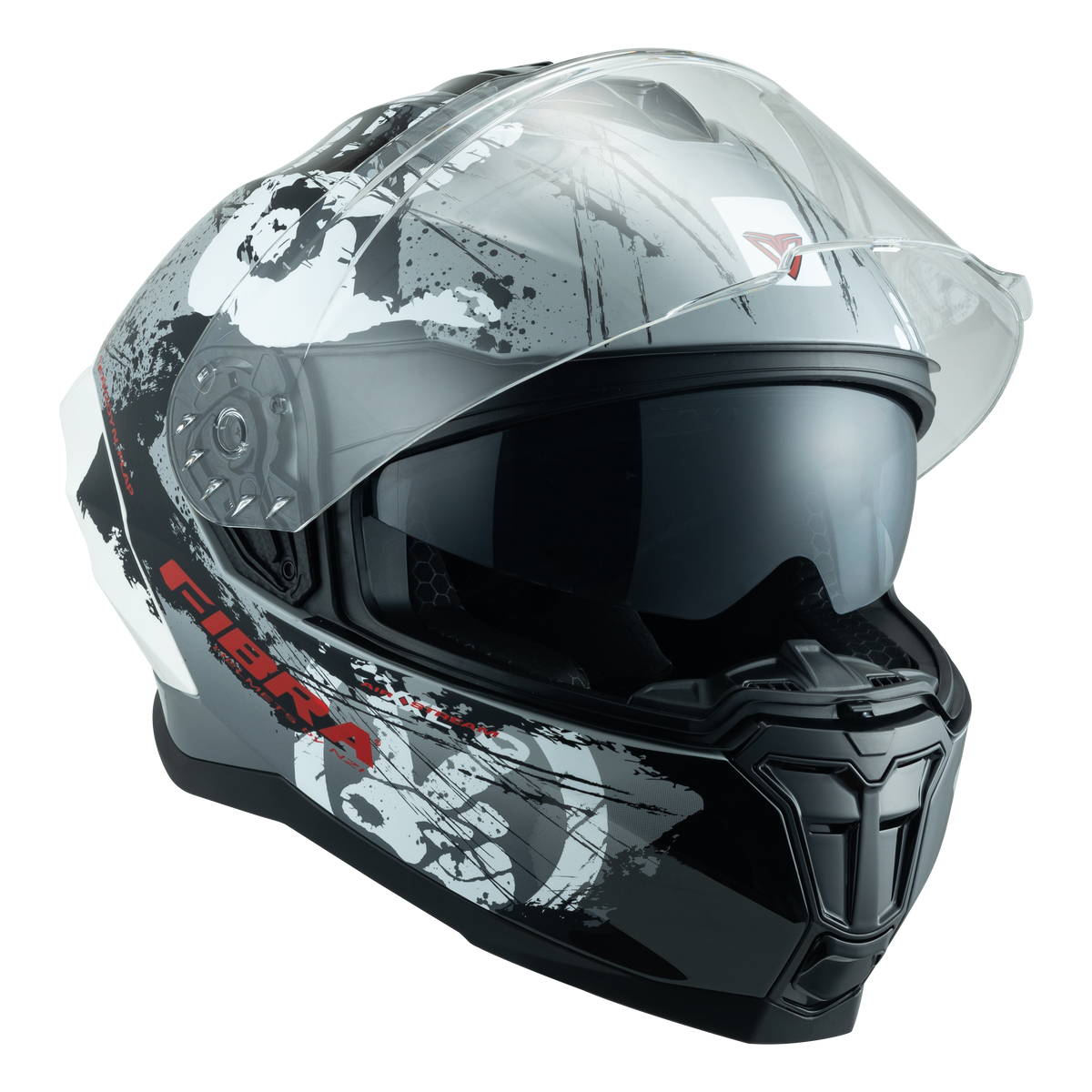 Casco  Fibra Deka Duo Manos Gris/Blanco