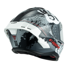Casco  Fibra Deka Duo Manos Gris/Blanco