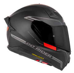 Casco NZI Go Rider Radikal Duo Nouveau Negro Mate/Rojo