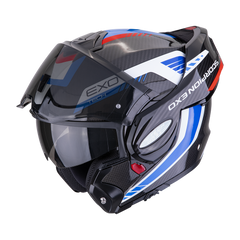 Casco Scorpion EXO-Tech Evo Carbon Cossy Negro/Azul/Rojo