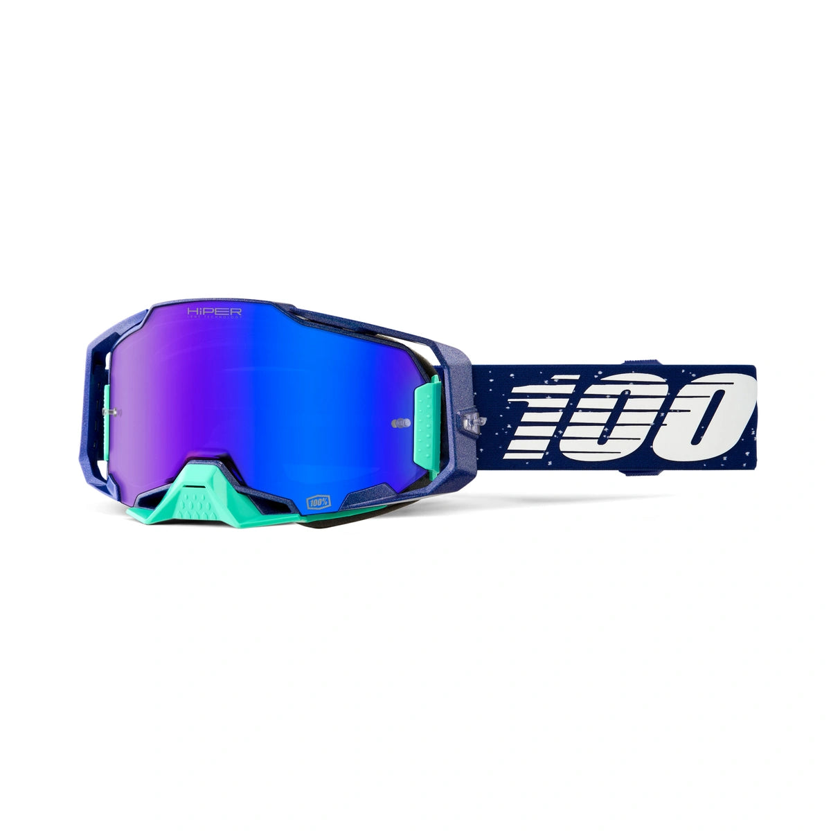 Goggle 100% Armega Noche Lente Hiper Azul Espejo
