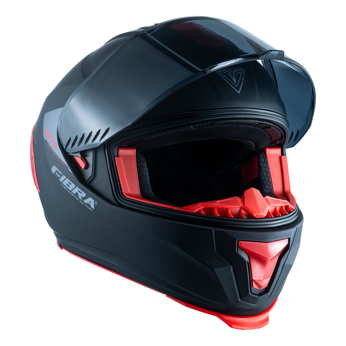 Casco  Fibra Byte Stream Chroma Negro/ Rojo Mate