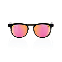 Gafas 100% Slent Negro Polished Lente Purpura Espejo