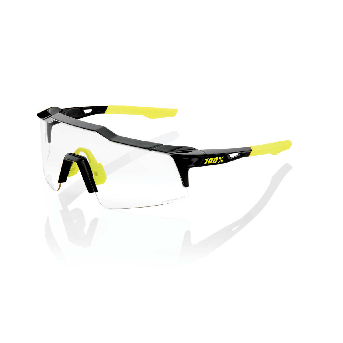 Gafas 100% Speedcraft SL Negro Brillante Lente Fotocromatico Humo/Clear