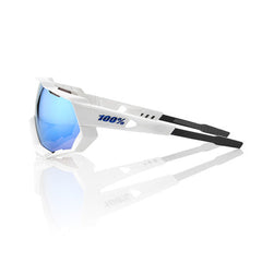 Gafas 100% Speedtrap Blanco Mate Lente Hiper Azul Espejo