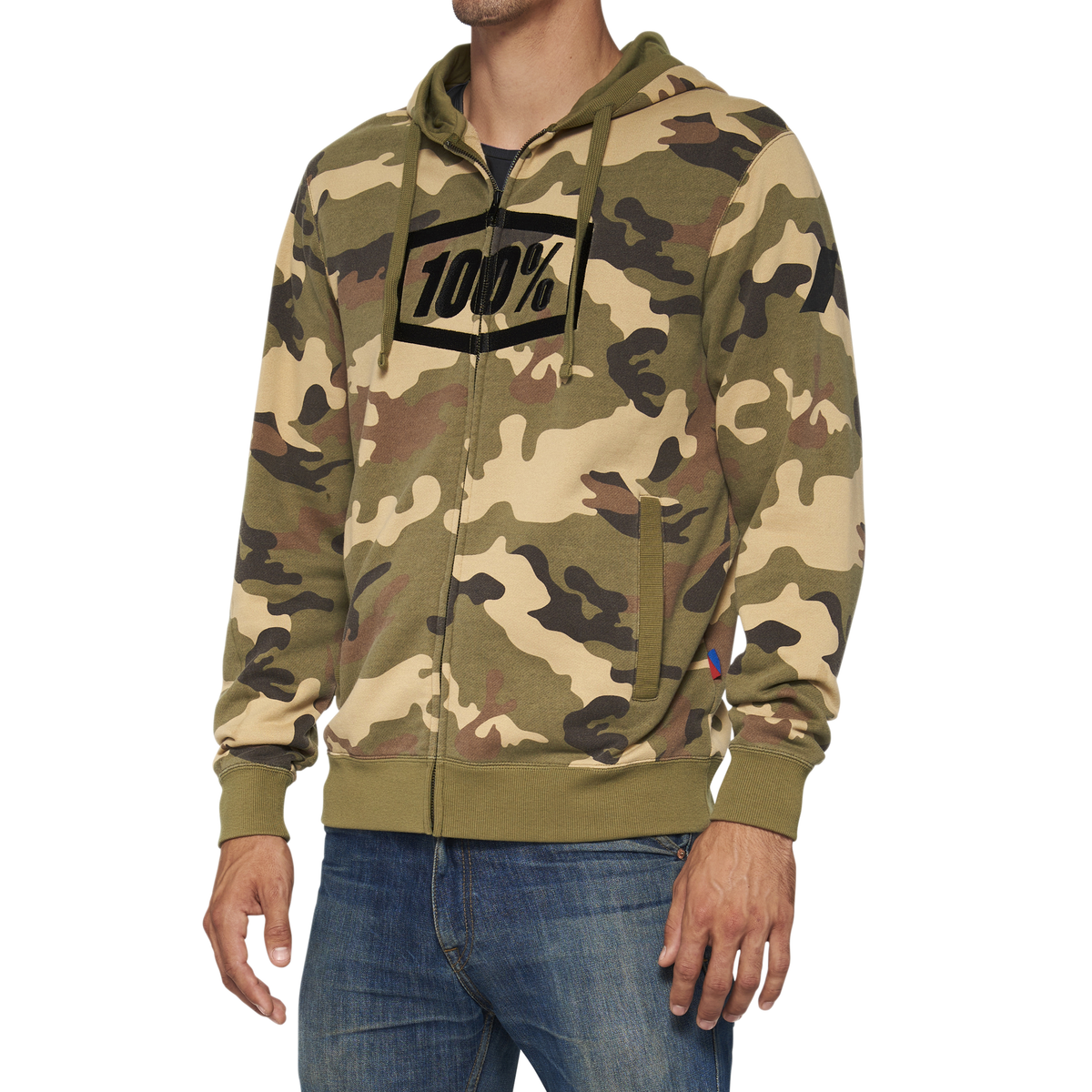 Hoodie 100% Syndicate Zip Fleece Camo