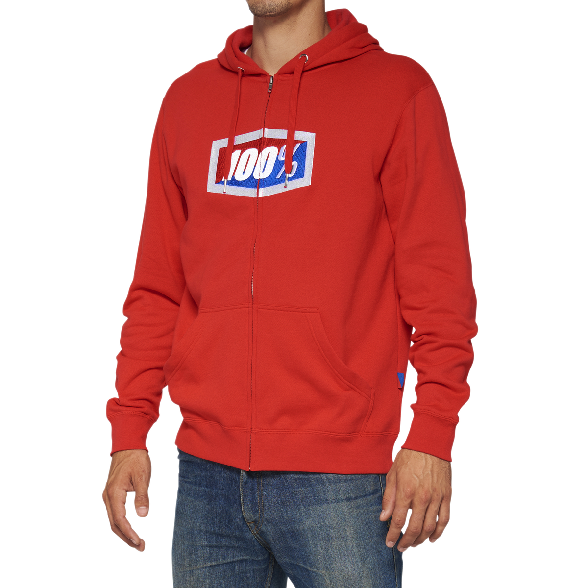 Hoodie 100% Oficial Zip Fleece Rojo