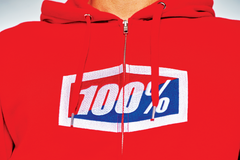 Hoodie 100% Oficial Zip Fleece Rojo