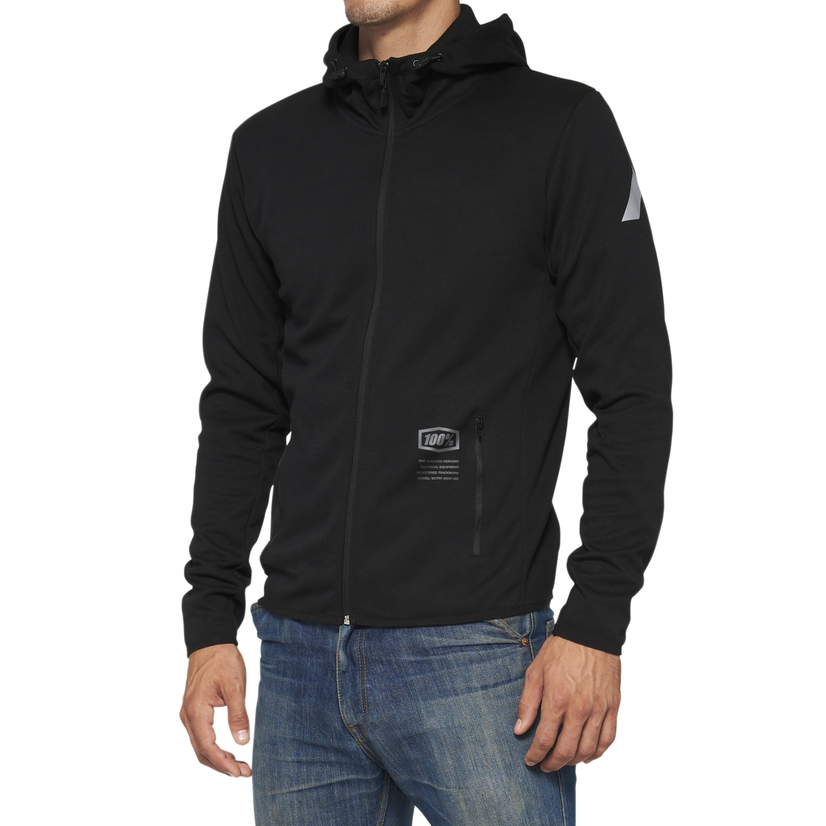 Hoodie 100% Viceroy Tech Zip Fleece Negro