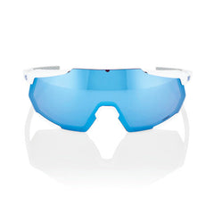 Gafas 100% Racetrap 3.0 Blanco Mate Lente Hiper Azul Espejo