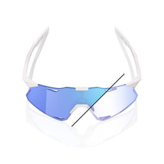 Gafas 100% Hypercraft Bastille LE Blanco Perla Lente Azul Espejo Fotocromatico