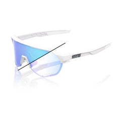 Gafas 100% S2 Bastille LE Blanco Perla Lente Azul Espejo Fotocromatico