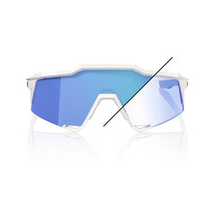 Gafas 100% Speedcraft Bastille LE Blanco Perla Lente Azul Espejo Fotocromatico