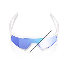 Gafas 100% Speedcraft Bastille LE Blanco Perla Lente Azul Espejo Fotocromatico