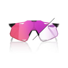 Gafas 100% Hypercraft Negro Gloss Lente Fotocromatico Purpura Espejo