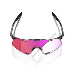 Gafas 100% Hypercraft Negro Gloss Lente Fotocromatico Purpura Espejo