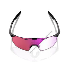 Gafas 100% Hipercraft SQ Negro Gloss Lente Fotocromatico Purpura Espejo