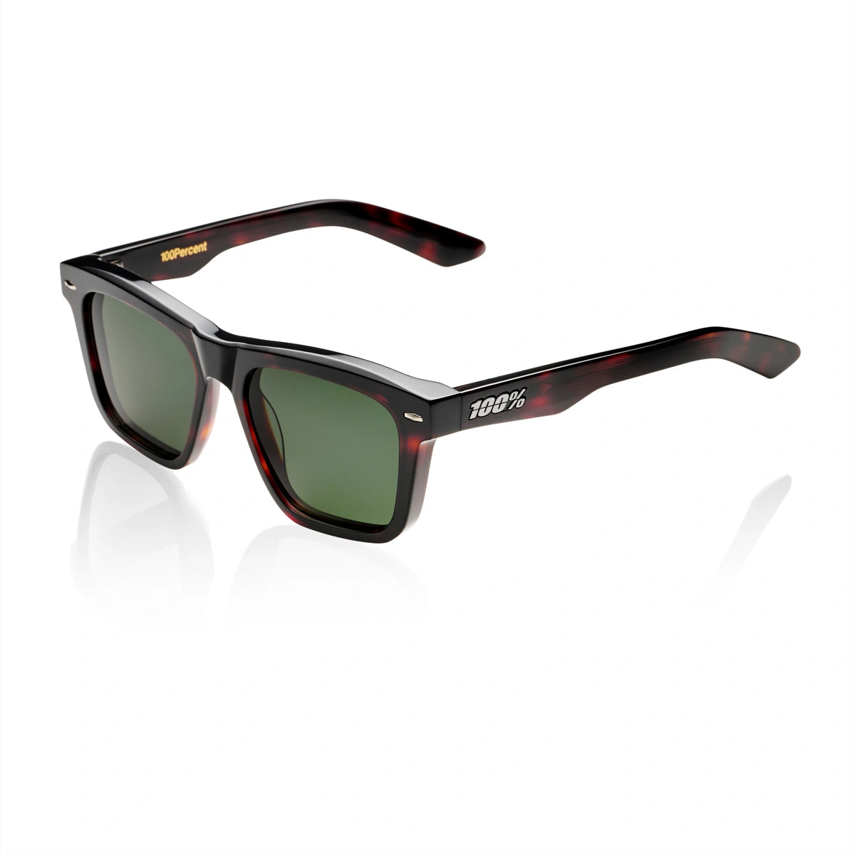 Gafas 100% Atsuta Polished Tortoise Lente Gris/Verde