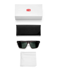 Gafas 100% Atsuta Polished Tortoise Lente Gris/Verde