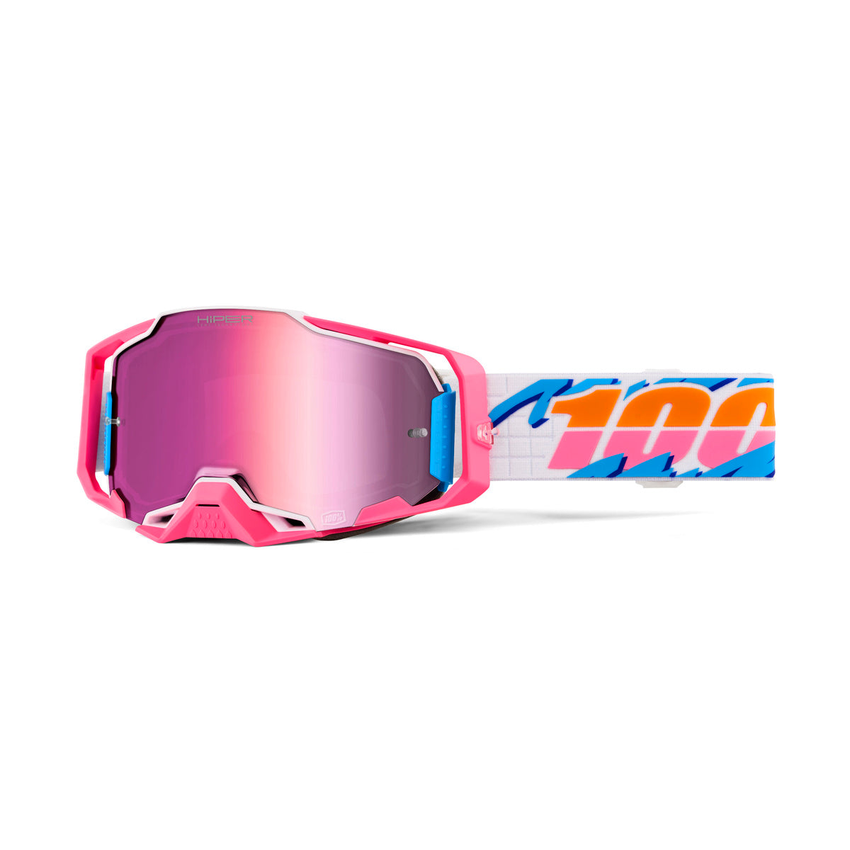 Goggle 100% Armega Lefreak Lente Hiper Rosa Espejo