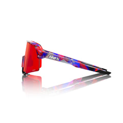 Gafas 100% S3 LE FDJ  Rojo/Azul Brillante Translucent Lente Hiper Rojo Fuego Espejo