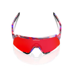 Gafas 100% S3 LE FDJ  Rojo/Azul Brillante Translucent Lente Hiper Rojo Fuego Espejo